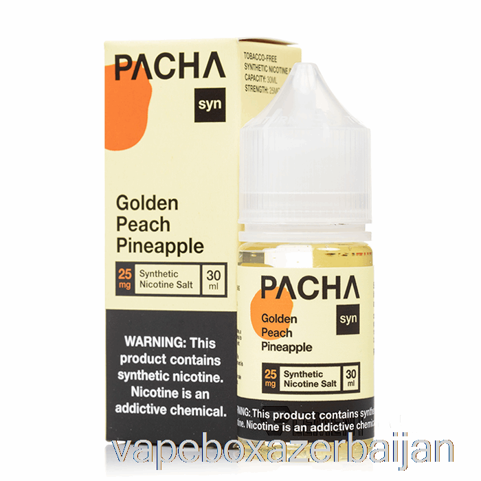 E-Juice Vape Golden Peach Pineapple - PACHA Syn Salts - 30mL 25mg